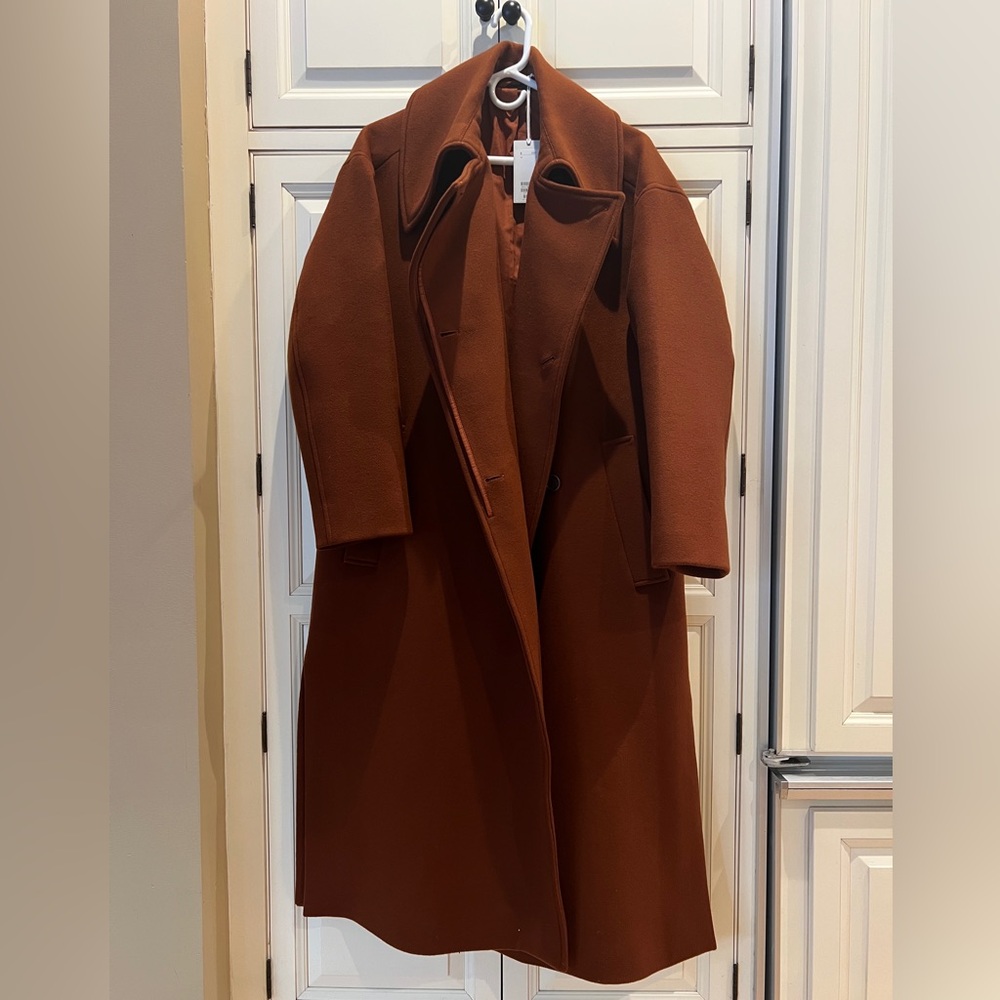 NWT COS Wool Rich Warm Brown Overcoat